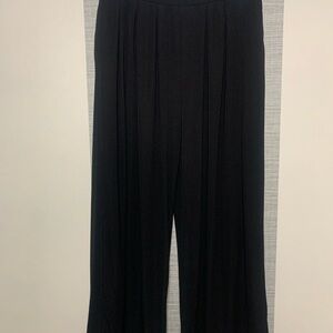 HALARA Elegant Black Women's Pants Wide Leg Ribbed